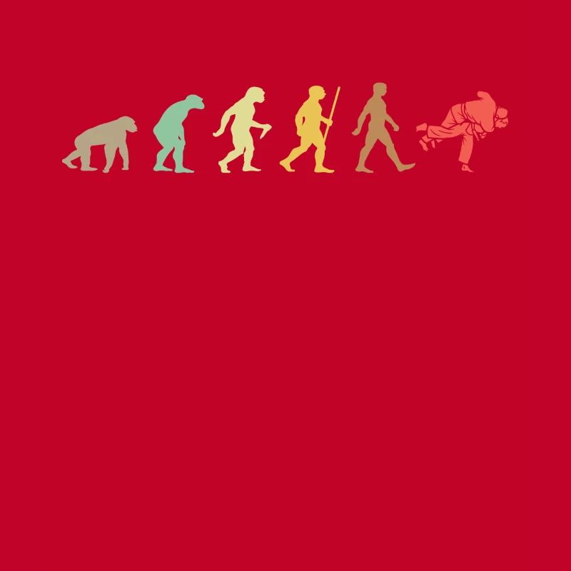 Vintage Judo Retro Kampfkunst Evolution