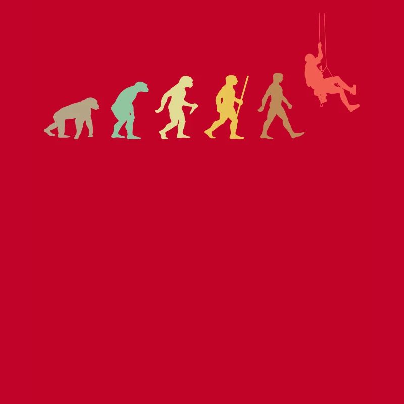 Climbing Retro Rock Climbing Evolution Climber