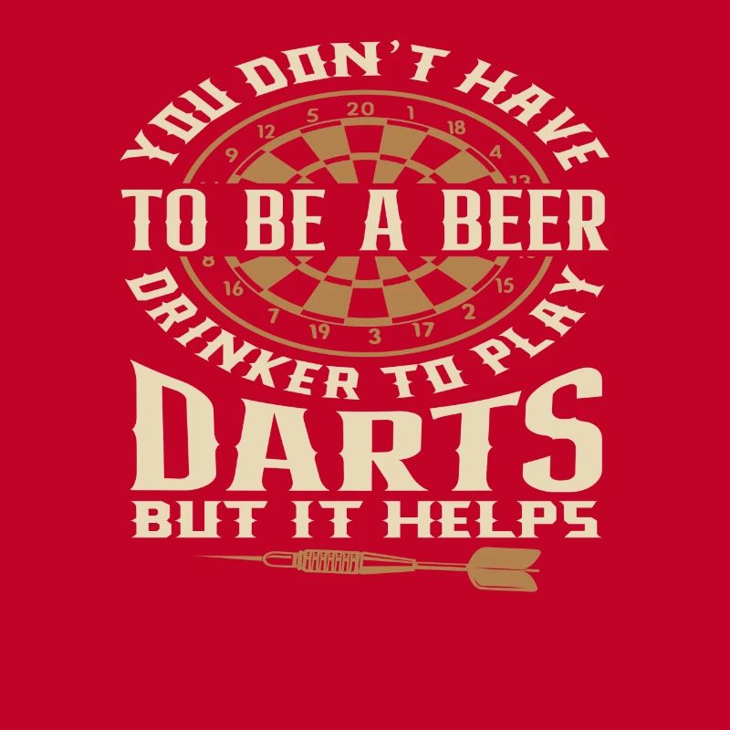 Funny Beer Drinker Dart Player