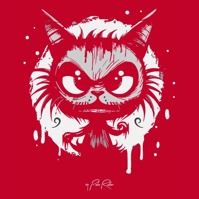 Chat d’horreur de dessin animé de l’enfer