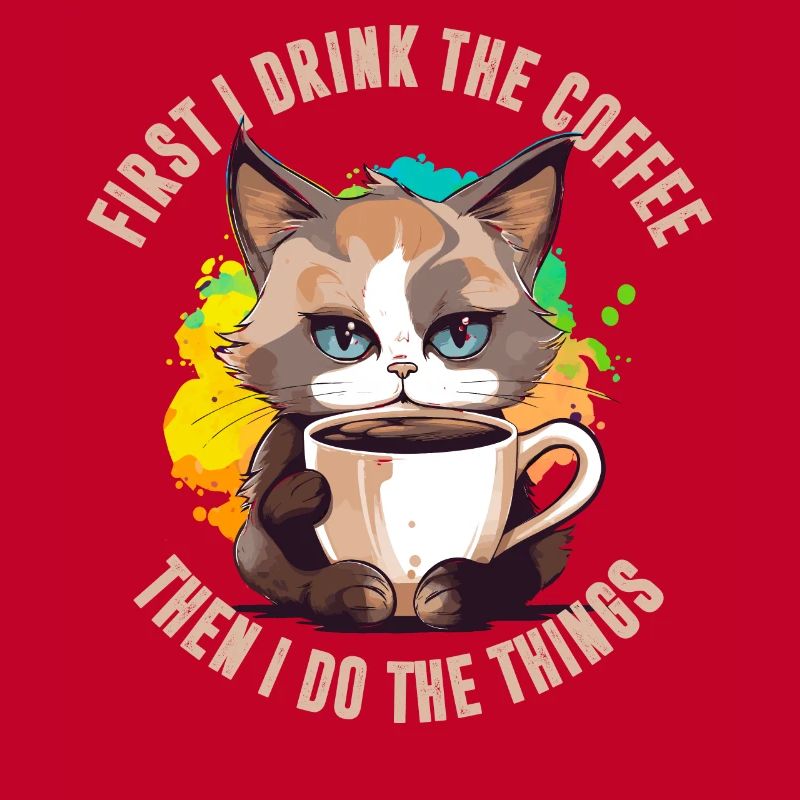 Erst trinke ich den Kaffee