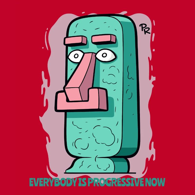 modern, advanced moai statue Easter Island