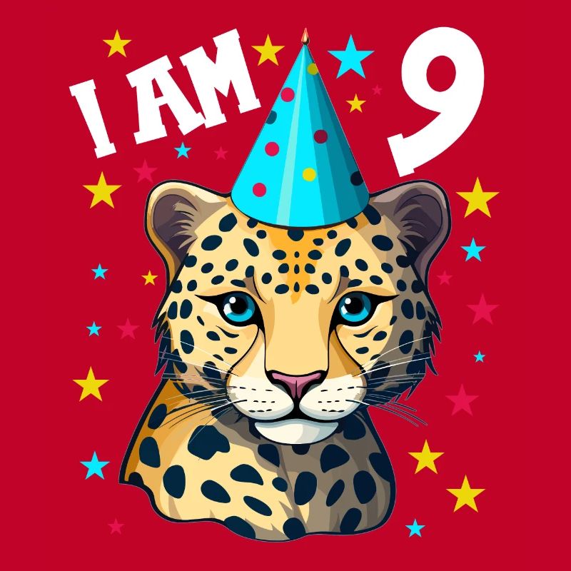 Ich bin 9 Jahre alt Leoparde Leopard 9. Geburtstag