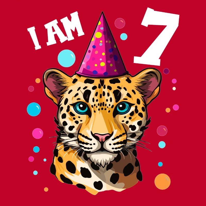 Ich bin 7 Jahre alt Leoparde Leopard 7. Geburtstag