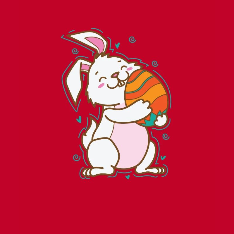 Easter bunny with an Easter egg