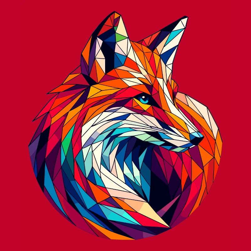 Fox in polygon illustration