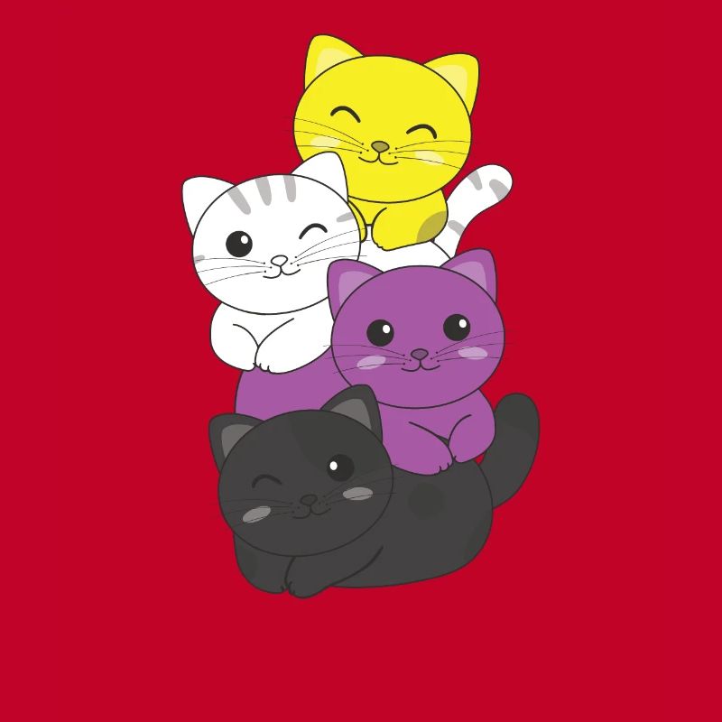 Nonbinary Flag Non Binary Pride LGBTQ süße Katze
