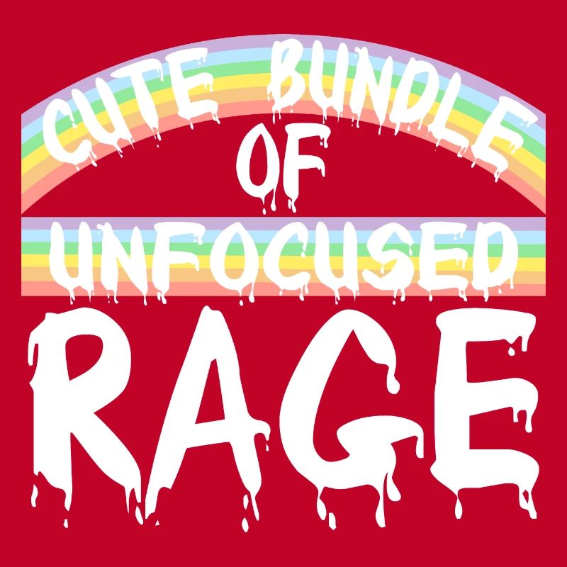 Drôle Mignon Bundle De Rage Non Focalisée Arc-en-Ciel Goth