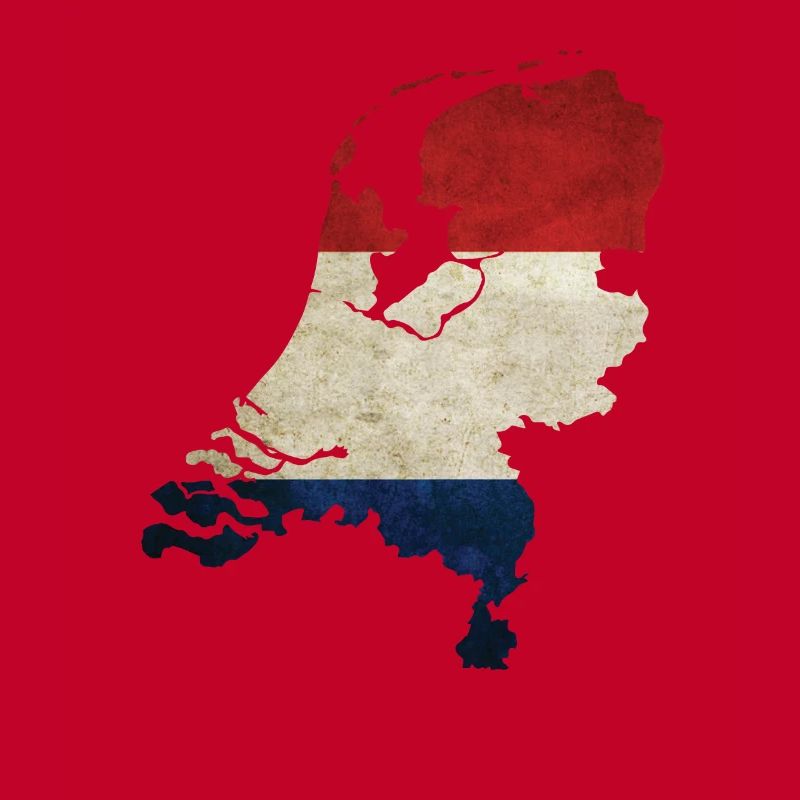 Pays-Bas - frontière nationale dans le drapeau national