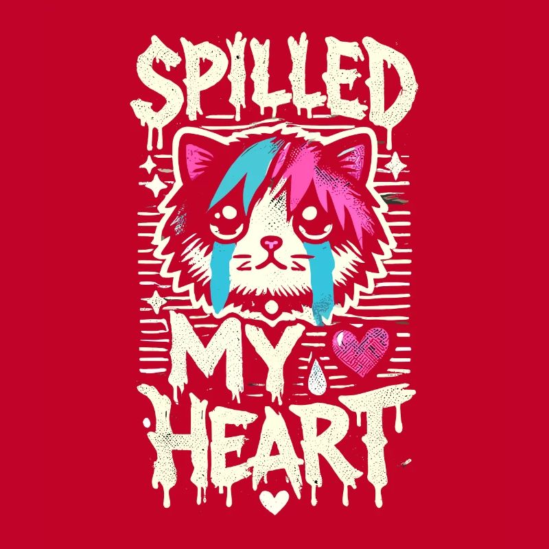 Emo Cat Design for Gothic Cat Lovers and