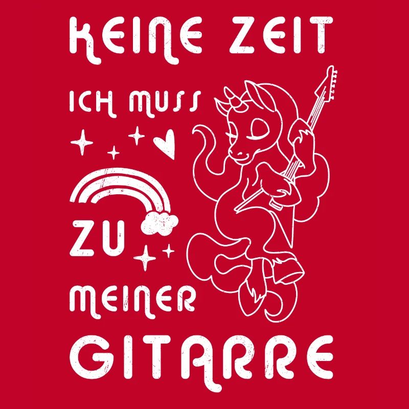 Gitarrist Niedlich Einhron Magisch Regenbogen