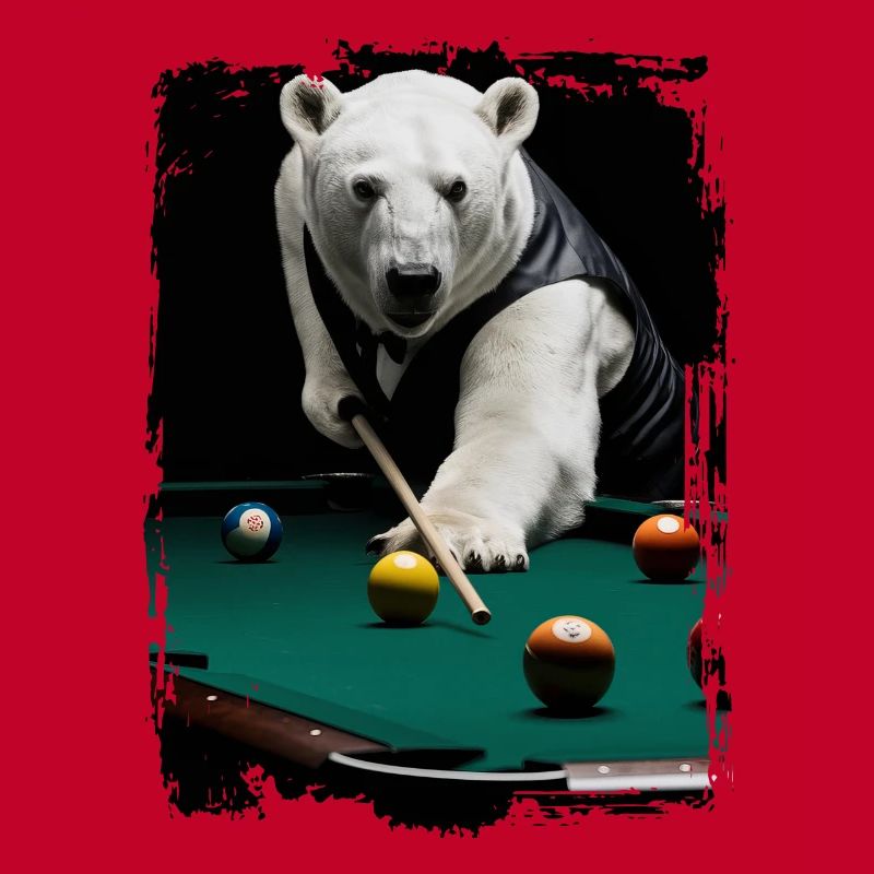 Eisbär spielt Billard Geschenk