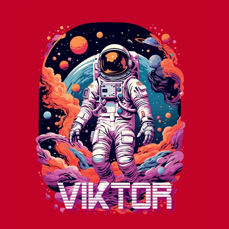 VIKTOR - Beau nom de garçon avec astronaute cool