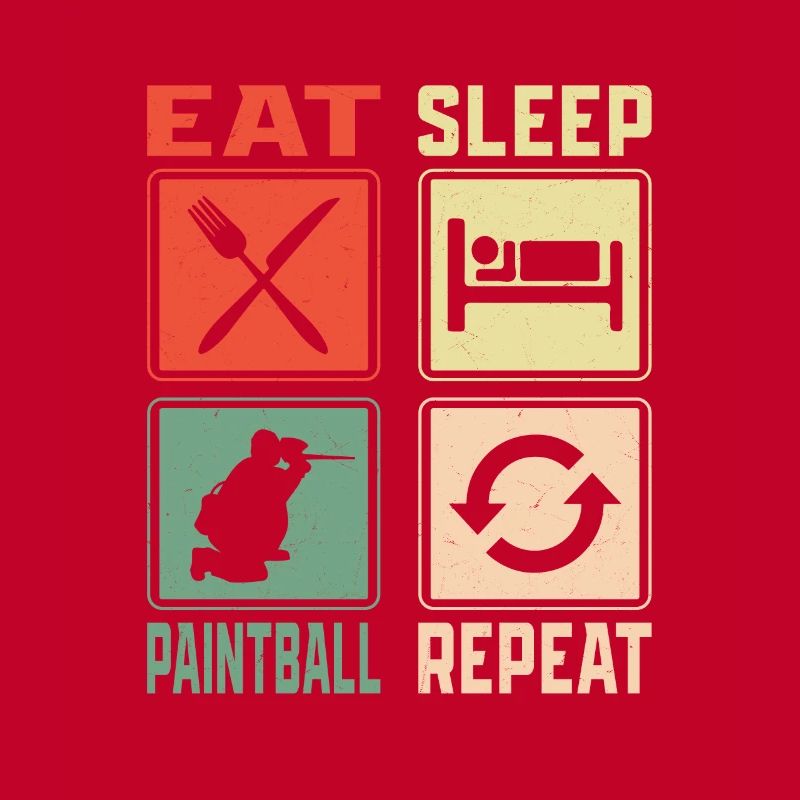 Manger dormir Paintball Répéter Paintballer Tactique Pl