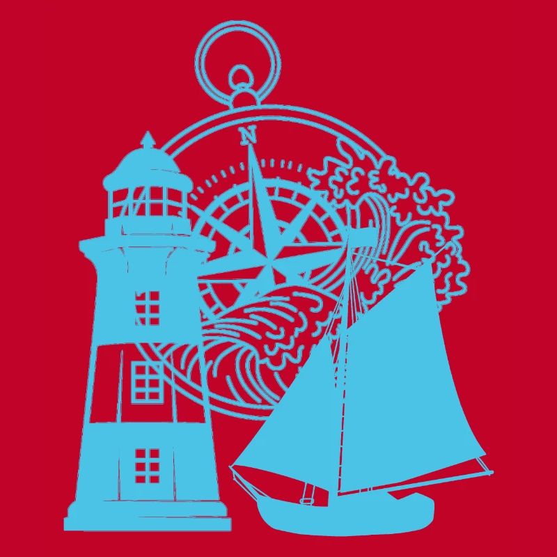 maritim Kompass Segelschiff Leuchtturm