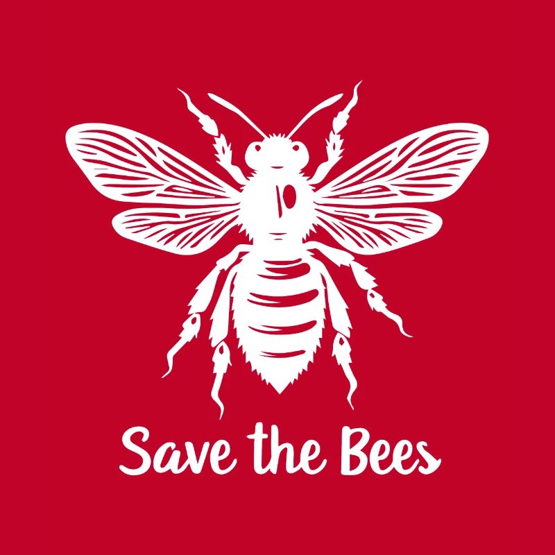 SAVE THE BEES (BRIGHT TEXT DESIGN)