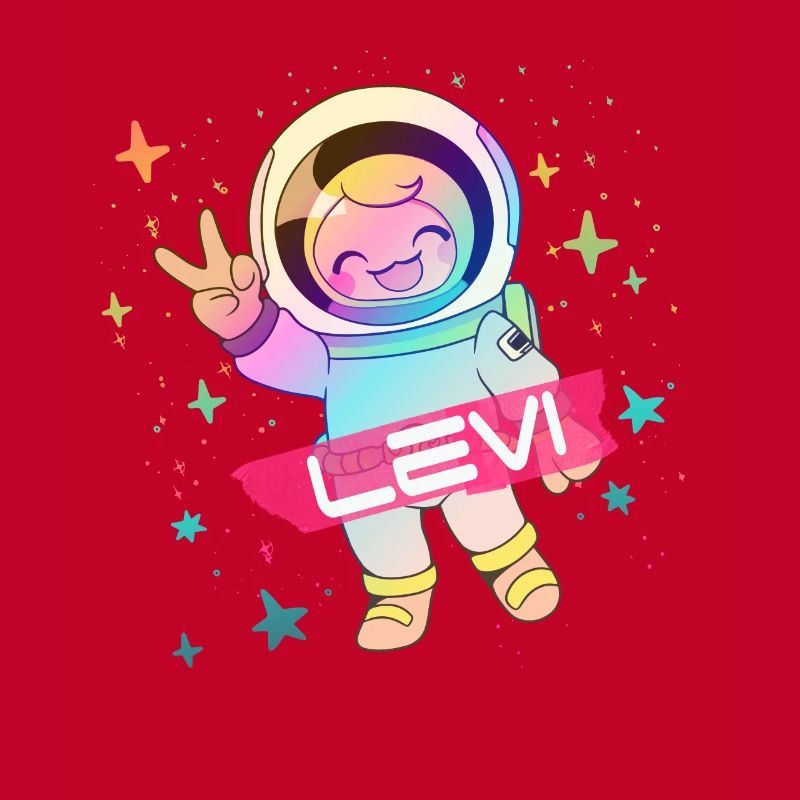 LEVI - Beau nom de garçon avec astronaute mignon