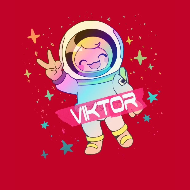VIKTOR - Beau nom de garçon avec astronaute mignon