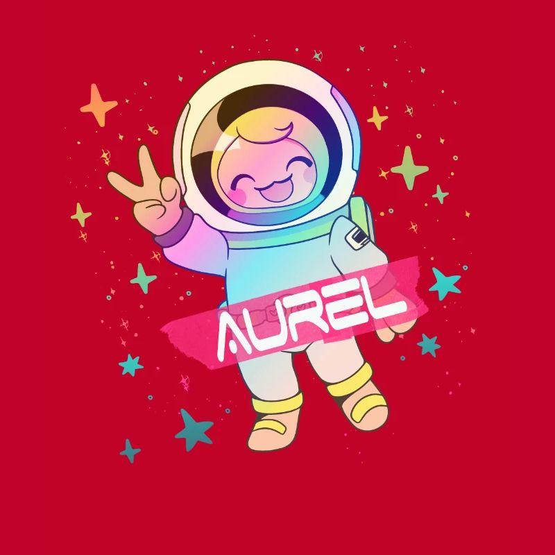 AUREL - Beau nom de garçon avec astronaute mignon