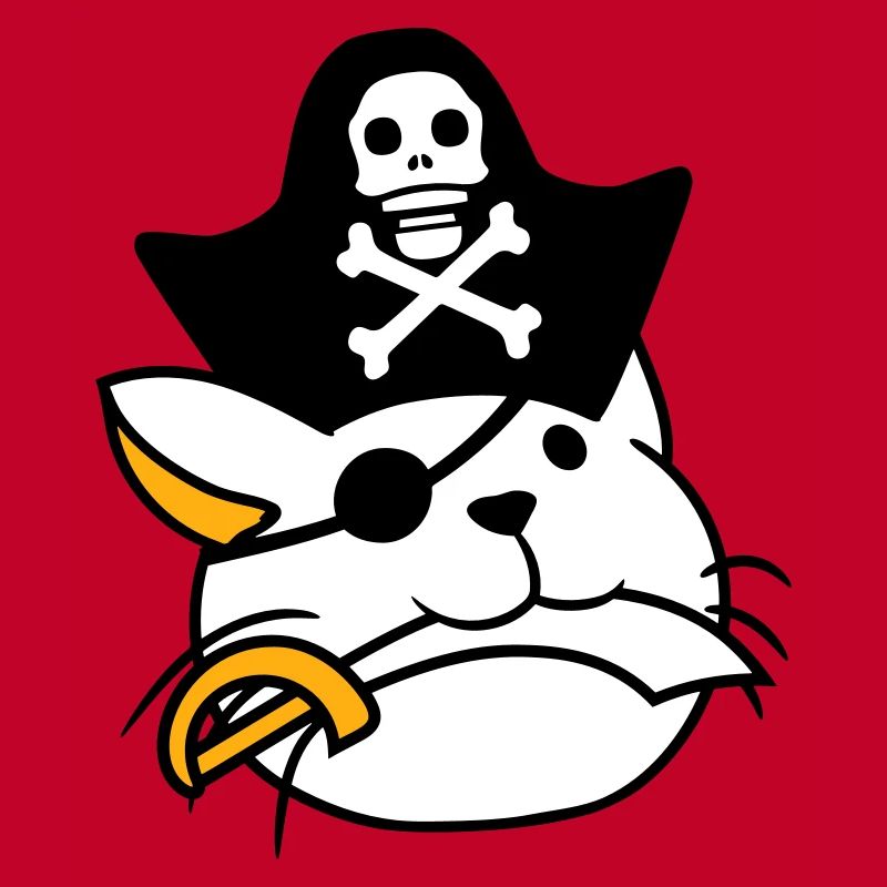 Mignon Pirate Cat Buccaneer Oeil Patch Chapeau Sabre