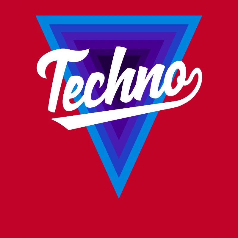 Techno Lover Triangle Design