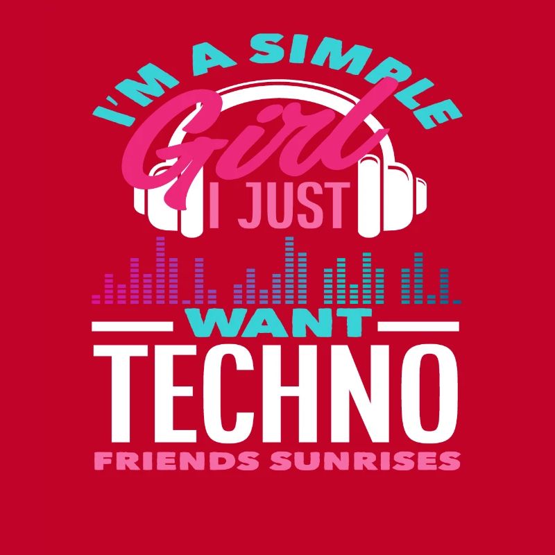 Techno Lover Einfache Mädchen Freunde