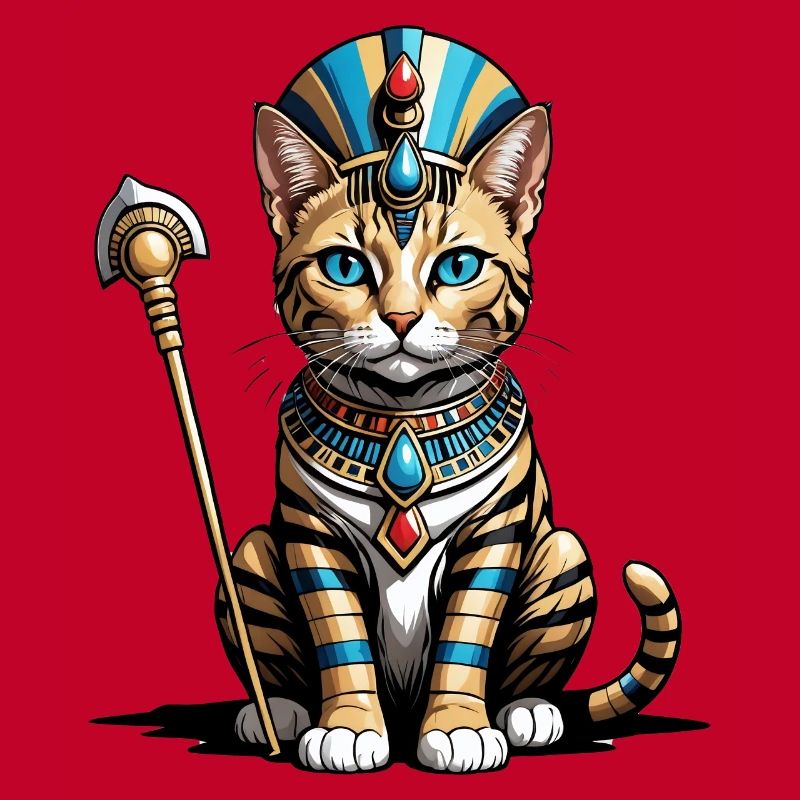 Chat Pharaon Chat Égypte Pyramide Cadeau