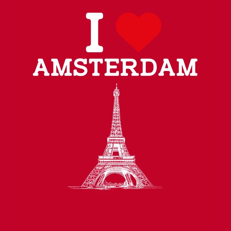 J’aime Amsterdam Pays-Bas Drapeau de la Tour Eiffel