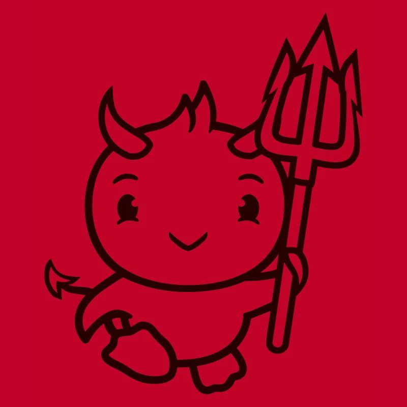 bird devil horns satan trident hell evil cool