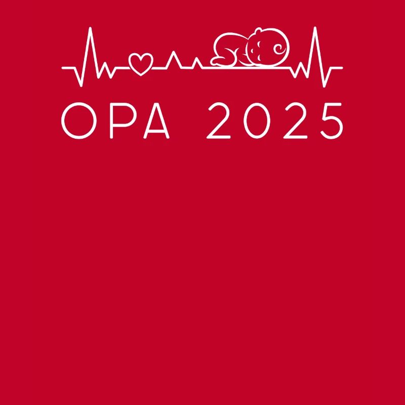 Grand-père 2025 Bébé Heartbeat Pulse annonce la progéniture