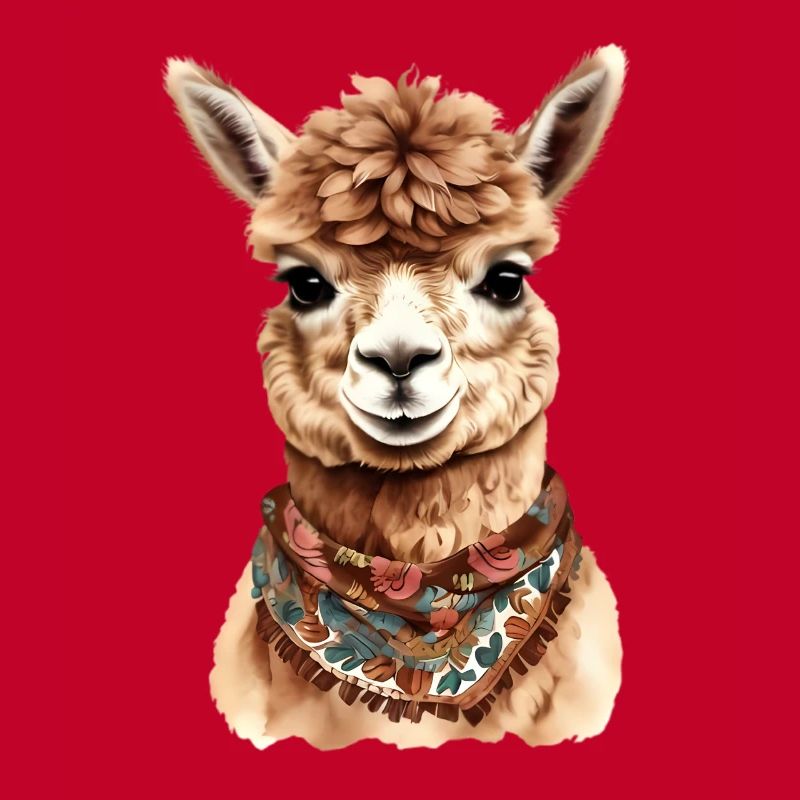 Conception d’animaux d’alpaga - Illustration graphique amusante