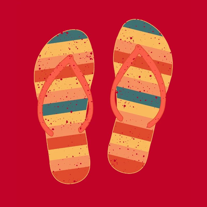 Summer Vibes With Flip Flops Beach Top