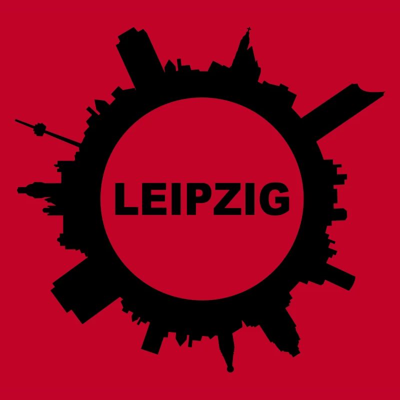 Skyline Leipzig rund Name