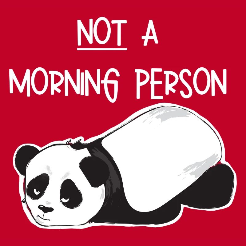 Pas une personne du matin-Grumpy Panda
