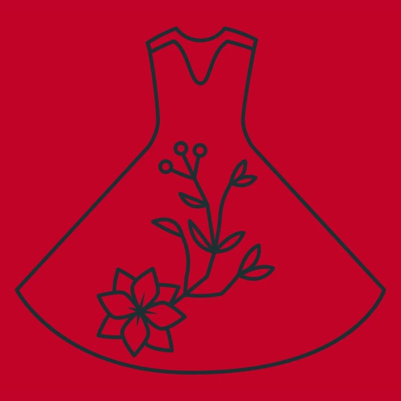 Robe de danse moderne avec des fleurs