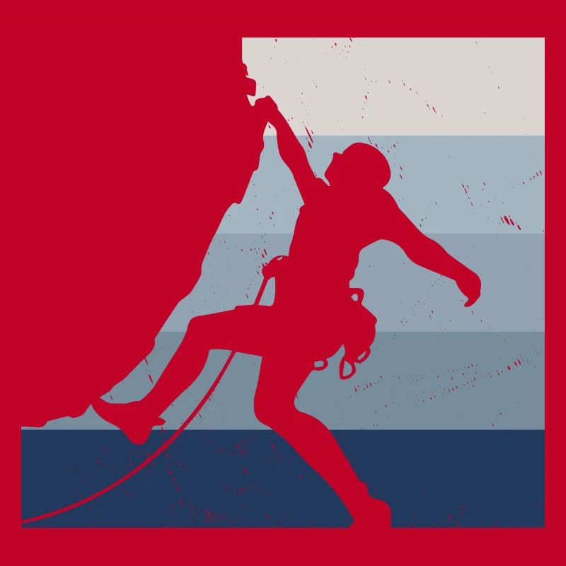 Retro Graphic Climbing Bouldering Rock Climber Mou