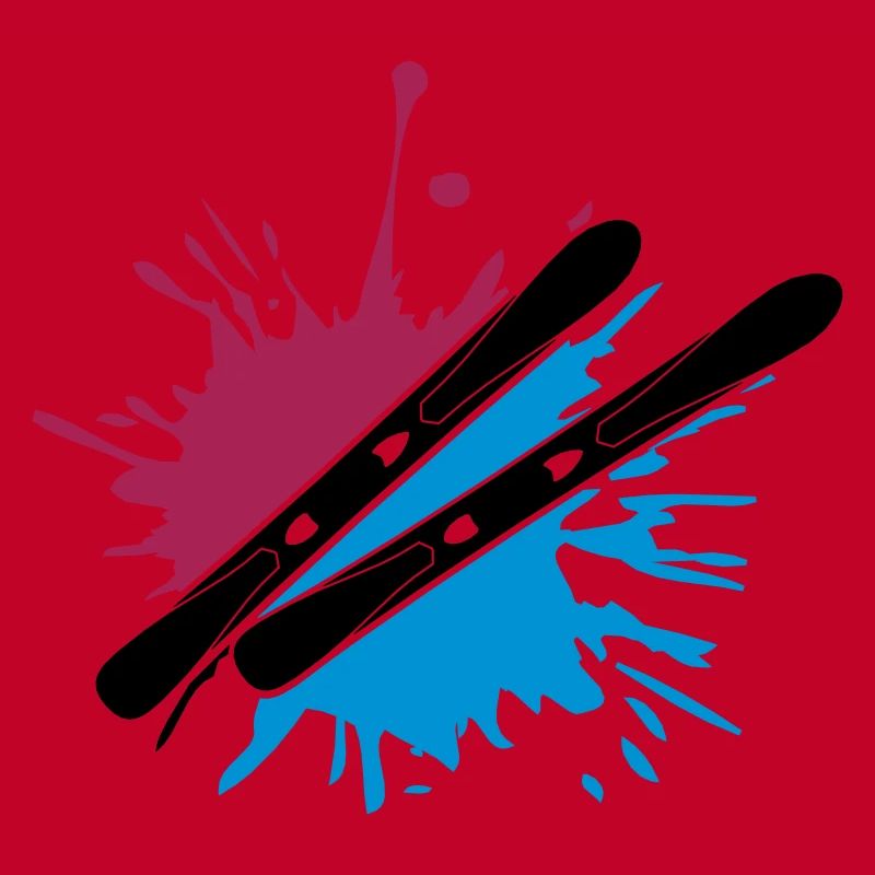 bunt klecks ski spritzer farbe graffiti 2 bretter