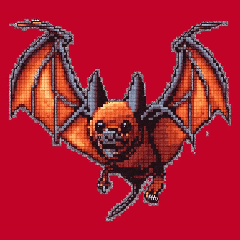 Flying fox dans les graphismes vintage 16 bits de l’ancien temps