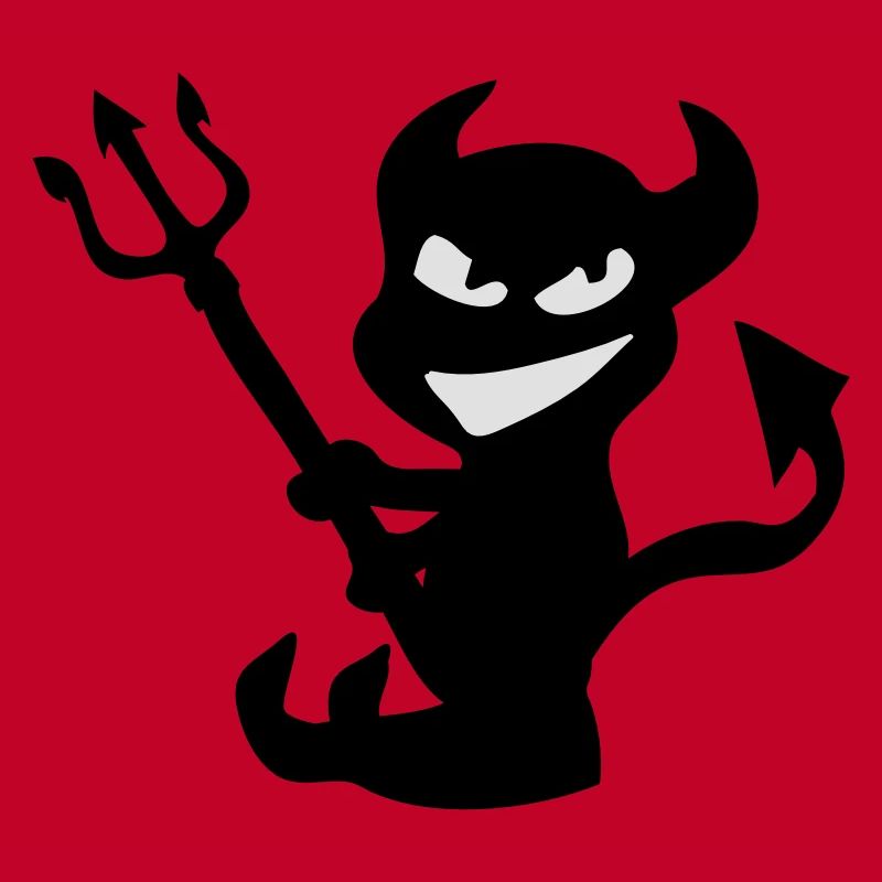 Smile evil with trident