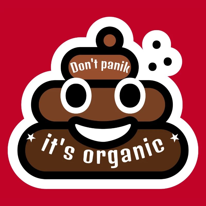 Pas de panique c’est du caca bio emoji