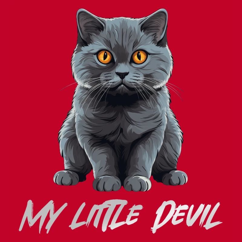 Chat Gris Mignon Mon Petit Diable