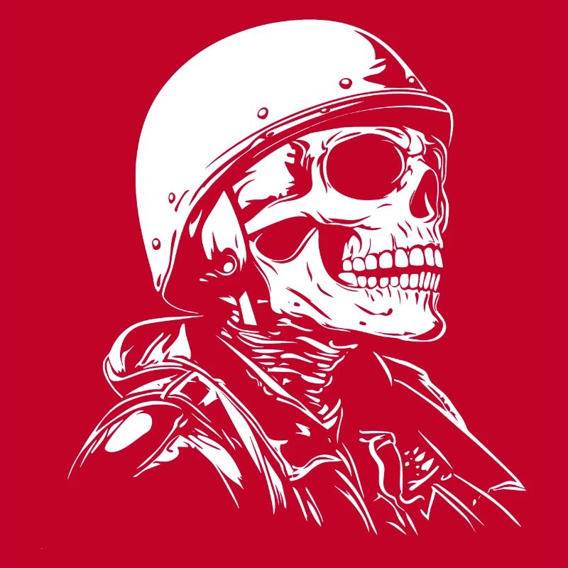 Biker Skull Motorcycle Gift