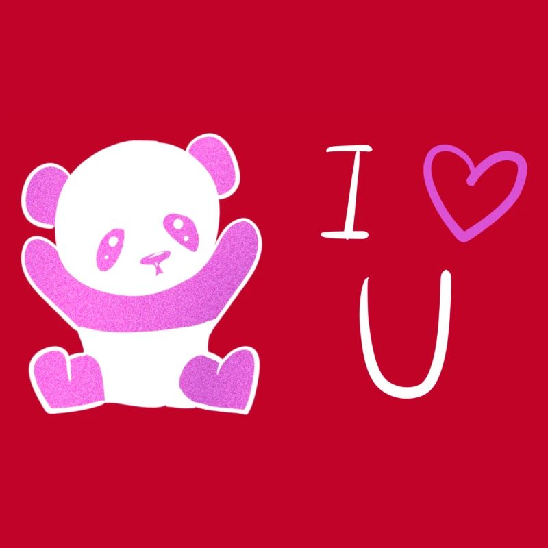 pinker panda ich liebe dich