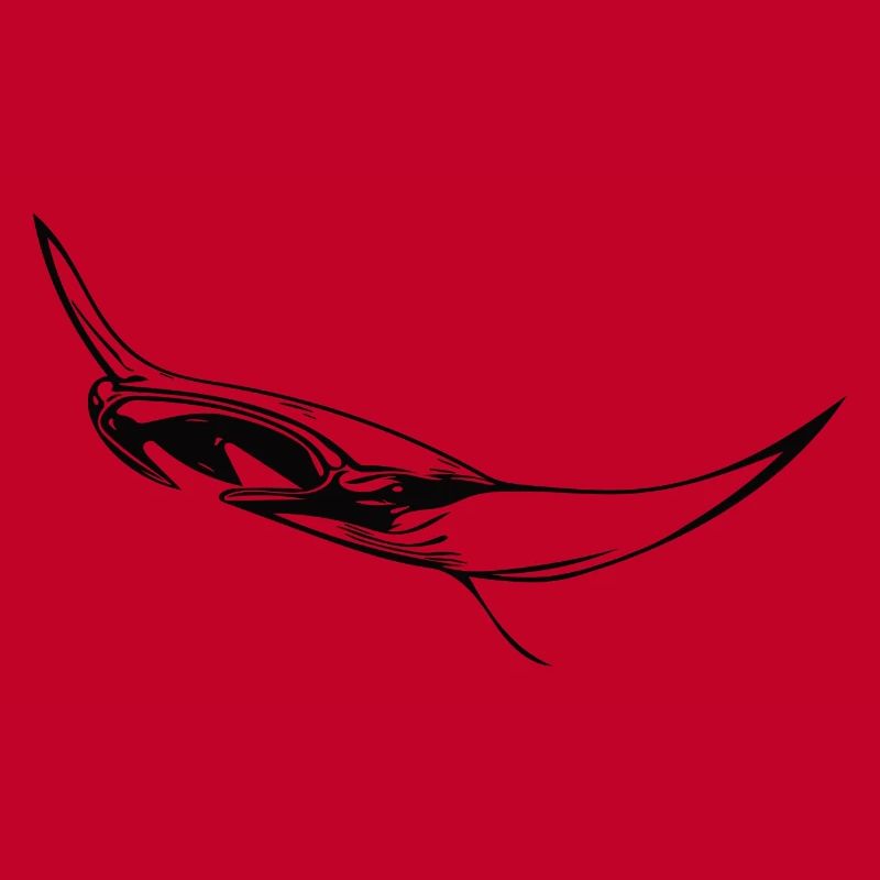 Elegant floating manta rays