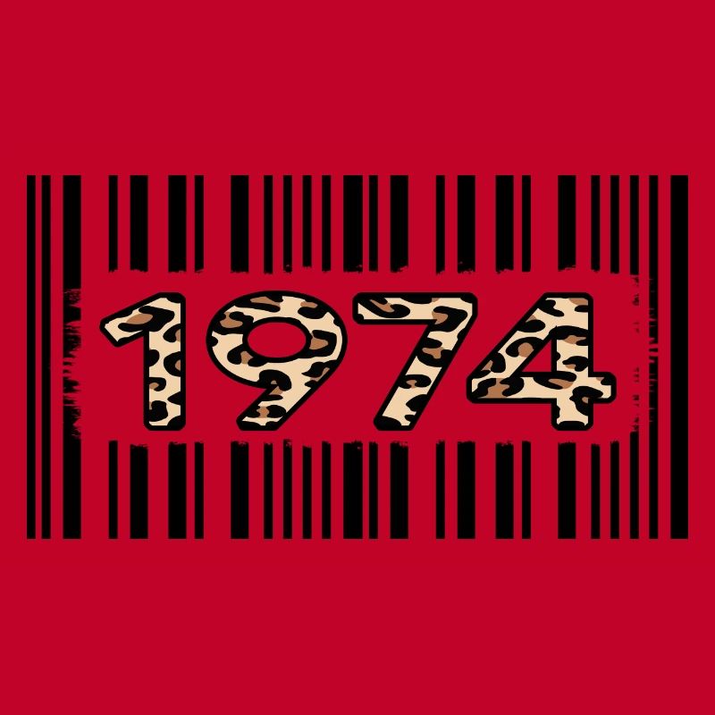 1974 anniversaire 48 ans anniversaire code-barres léopard