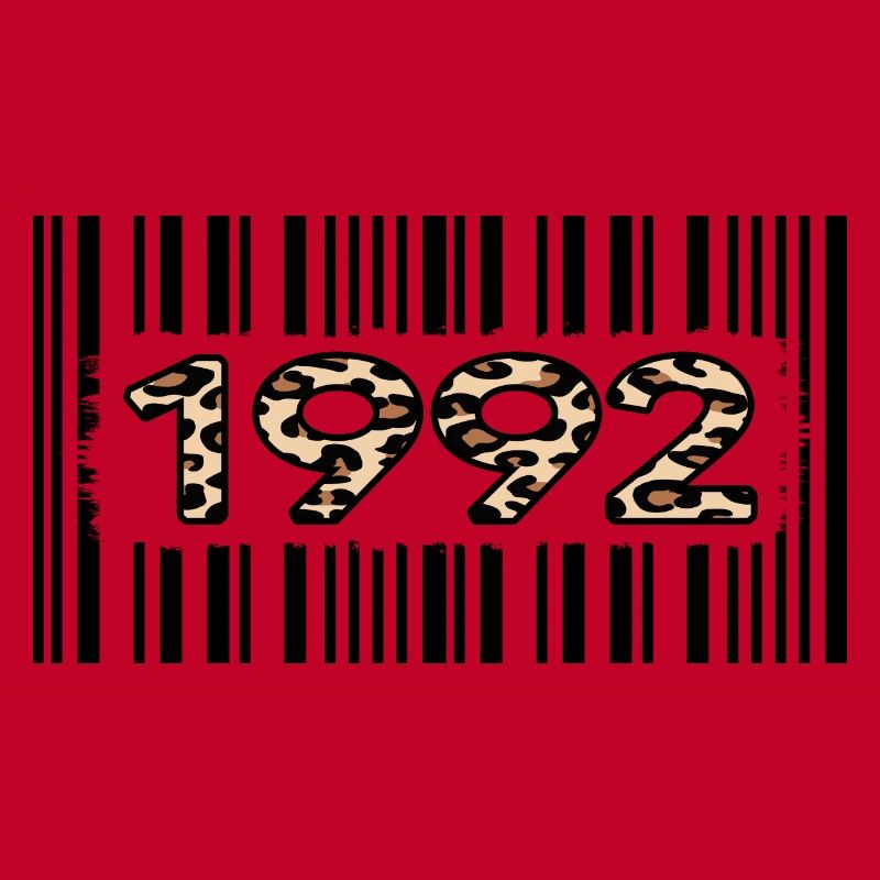 1992 anniversaire 30 ans code-barres léopard