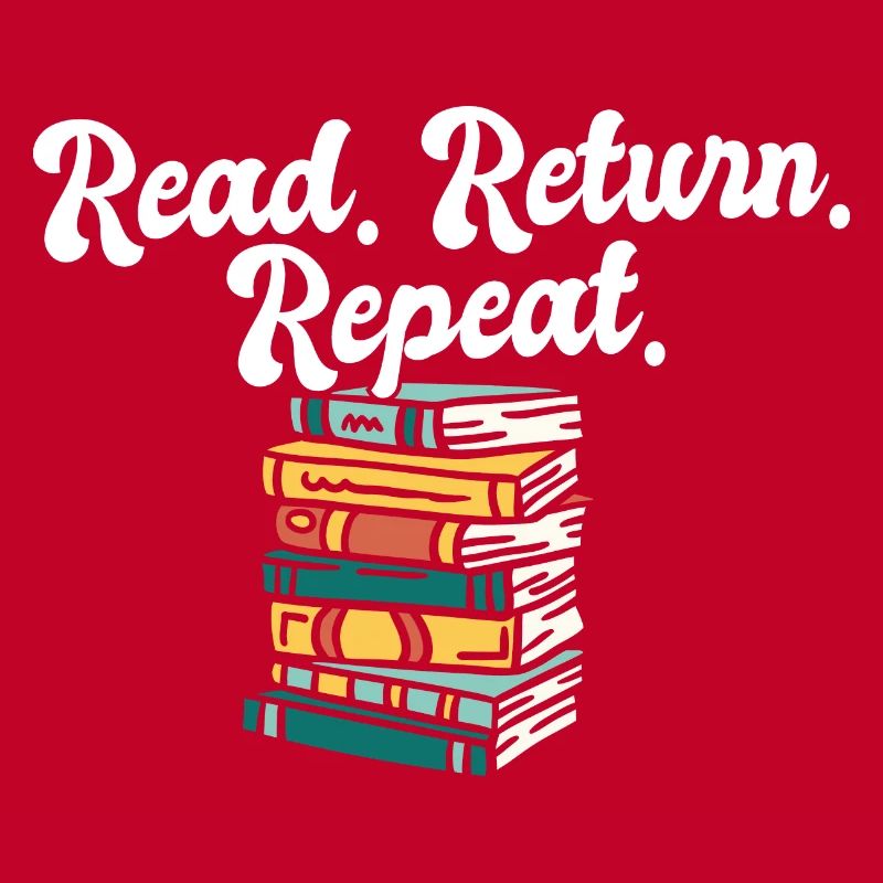 Librarian Read Return Repeat Library Worker Book