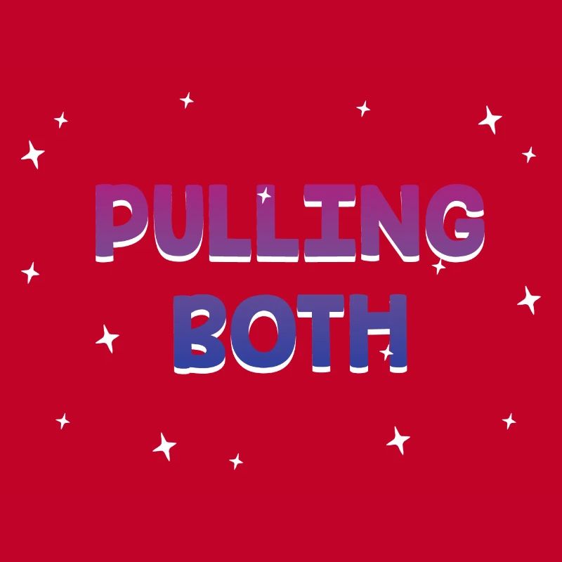 Pulling Both Bisexual LGBTQ Bi Pride Couples Funny