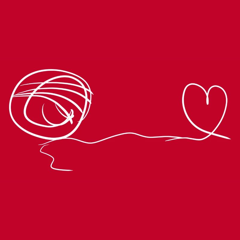 line thread heart love loop