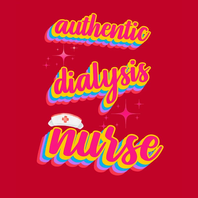 Authentische Dialyseschwester im Retro-Stil